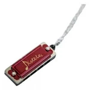 MINI ARMONICA DE 4 AGUJEROS Y 8 TONOS DE COBRE Y ALUMINIO CON CADENA DF4T