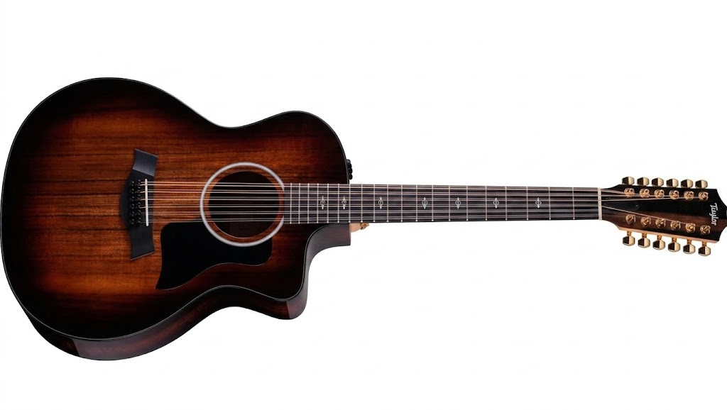 264ce-K DLX Electroacústica de 12 cuerdas, Tapa de koa hawaiana | Fondo y aros de koa hawaiana 