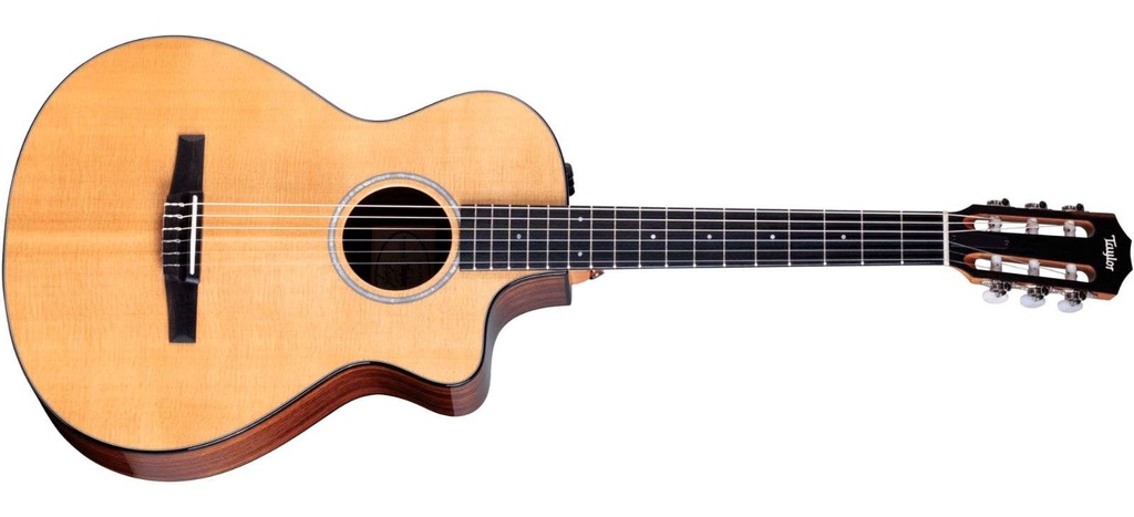212ce-N Plus Guitarra electroacústica cuerdas de Naylon Tapa de abeto torrefactado | Fondo y aros de palisandro indio | Mástil de caoba neotropical | Diapasón de ébano