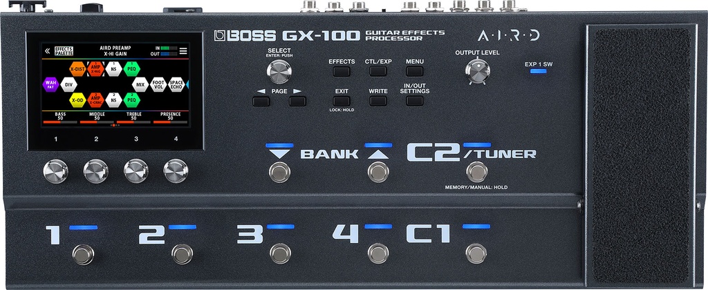 GX-100 PROCESADOR DE EFECTOS BOSS PARA GUITARRA ELECTRICA 32 AMPLIFICADORES 170 EFECTOS