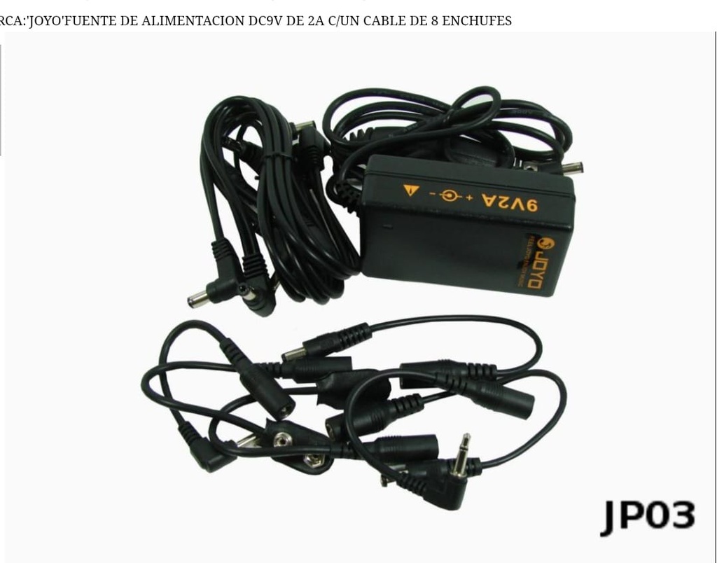 JP-03 Fuente de alimentación JOYO de 2A con 8 conectores