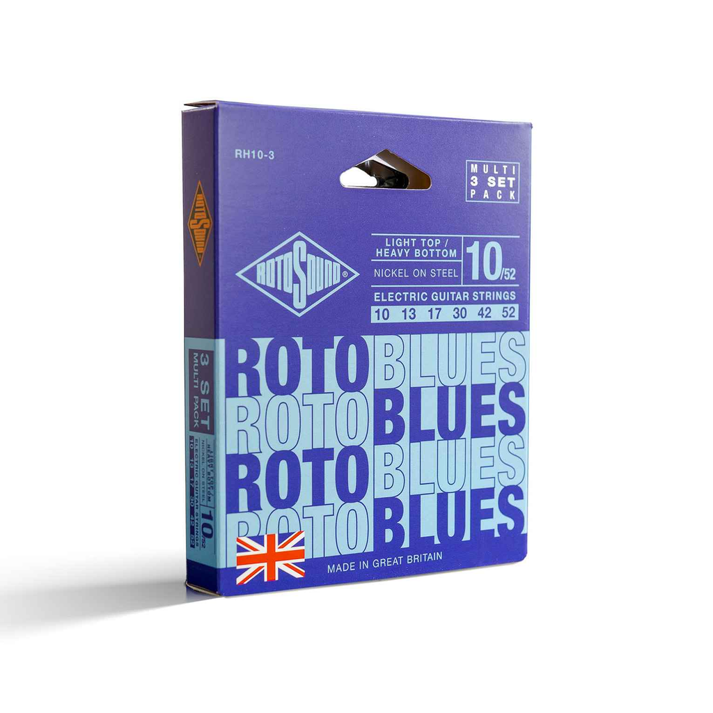 RH10-3 Set Triple de Encordaduras RotoSound para guitarra eléctrica Roto Blues