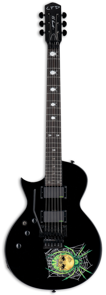 GUITARRA ELÉCTRICA LTD SIGNATURE KIRK HAMMETT KH-3 SPIDER LH BLACK W/ SPIDER GRAPHIC LKH3LH