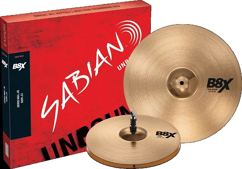 PLATILLOS SABIAN B8X PAQ 13" HI-HATS & 16" THIN CRASH 45001X