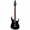 GUITARRA ELECTRICA DE 7 CUERDAS COLOR NEGRO DE LA SERIE RG IBANEZ RGMS7-BK