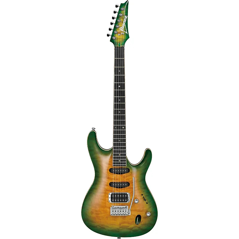 GUITARRA ELECTRICA VERDE TROPICAL DE LA SERIE SA IBANEZ SA460QMW-TQB