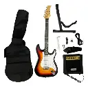 PAQUETE DE GUITARRA ELÉCTRICA  STRAT Bellator NEG10WST-SBY
