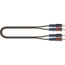 RKSA/110-3 Cable Adaptador 2 Rca Macho A 2 Rca Macho Quiklok