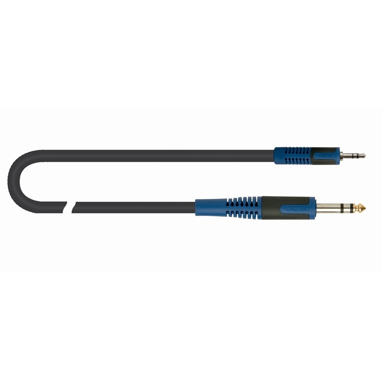 RKSA/139-5 Cable Adaptador Mini Plug 3.5 Stereo A Plug 6.3 Stereo Quiklok