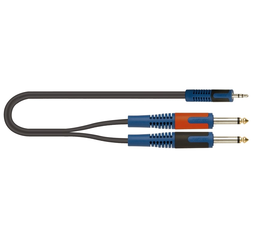 RKSA/140-1 Cable Adaptador Mini Plug 3.5 Stereo A 2 Plug Mono Quiklok