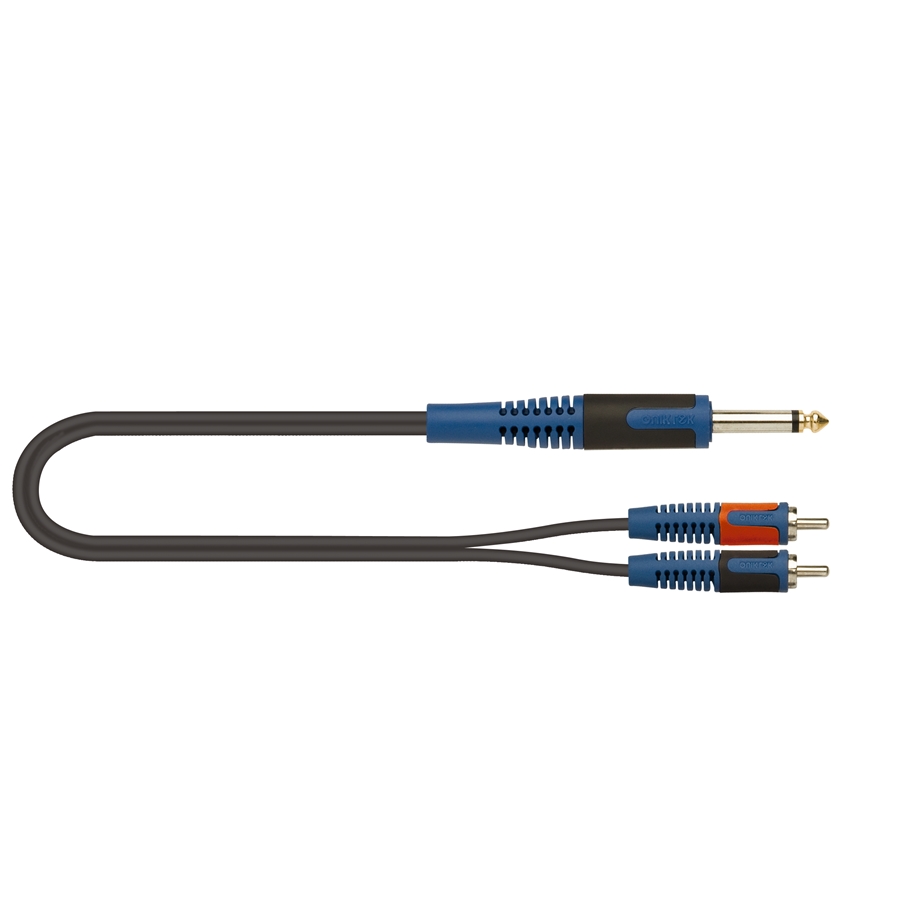 RKSA/160-2 Cable Adaptador Plug 6.3 Mono A 2 Rca Macho Quiklok 