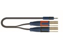 RKSA/192-2 Cable Adaptador Mini Plug 3.5 Stereo A 2 Xlr Macho Quiklok 