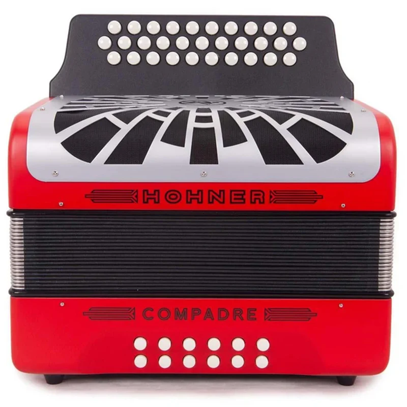 Acordeón Hohner Compadre FA-SIB-MIB con Funda – rojo A48441