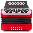 Acordeón Hohner Compadre FA-SIB-MIB con Funda – rojo A48441