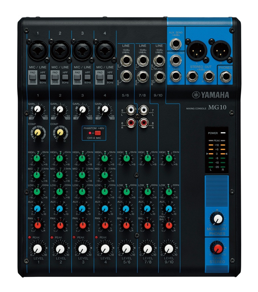 MG-10 MEZCLADORA ANALOGA DE 10 CANALES MG STANDAR YAMAHA 