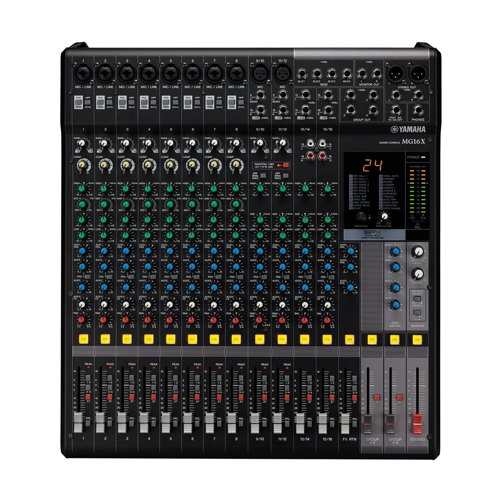 MEZCLADORA ANALOGA DE 16 CANALES CON EFECTOS MGX YAMAHA MG-16XCV
