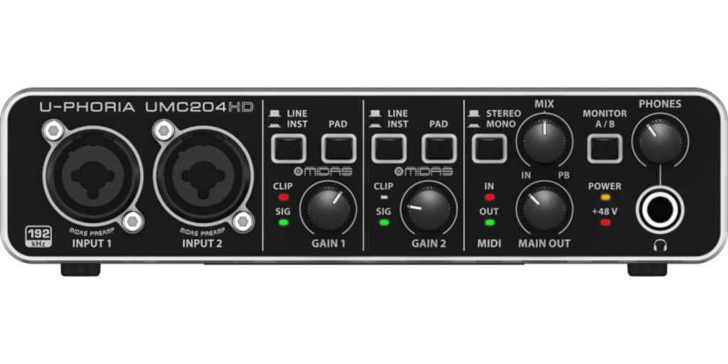 INTERFAZ BEHRINGER 2X4 UMC-204HD