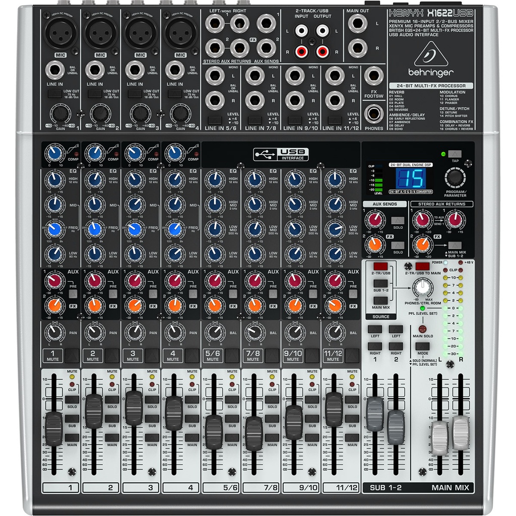 MEZCLADORA BEHRINGER 16CH X1622USB