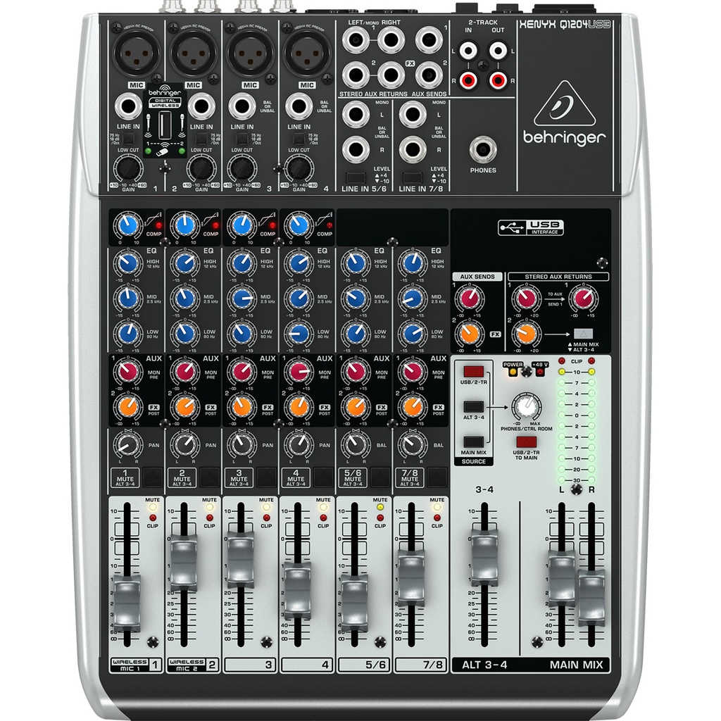 MEZCLADORA BEHRINGER 12CH Q1204USB
