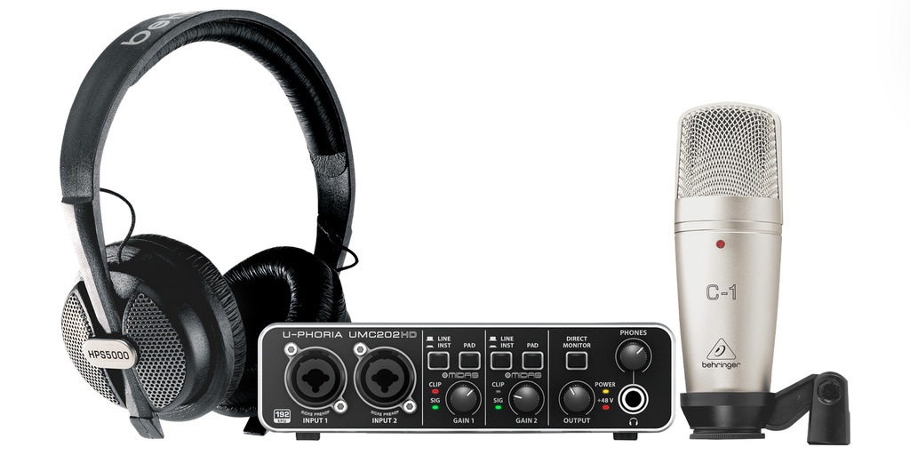 KIT D/GRABACION BEHRINGER U-PHORIA STU PRO