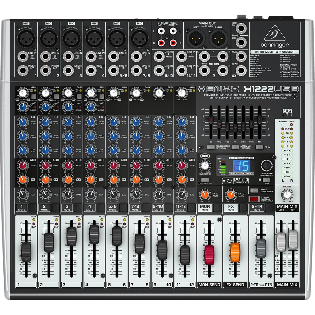 MEZCLADORA ANALOGA BEHRINGER 12CH X1222USB