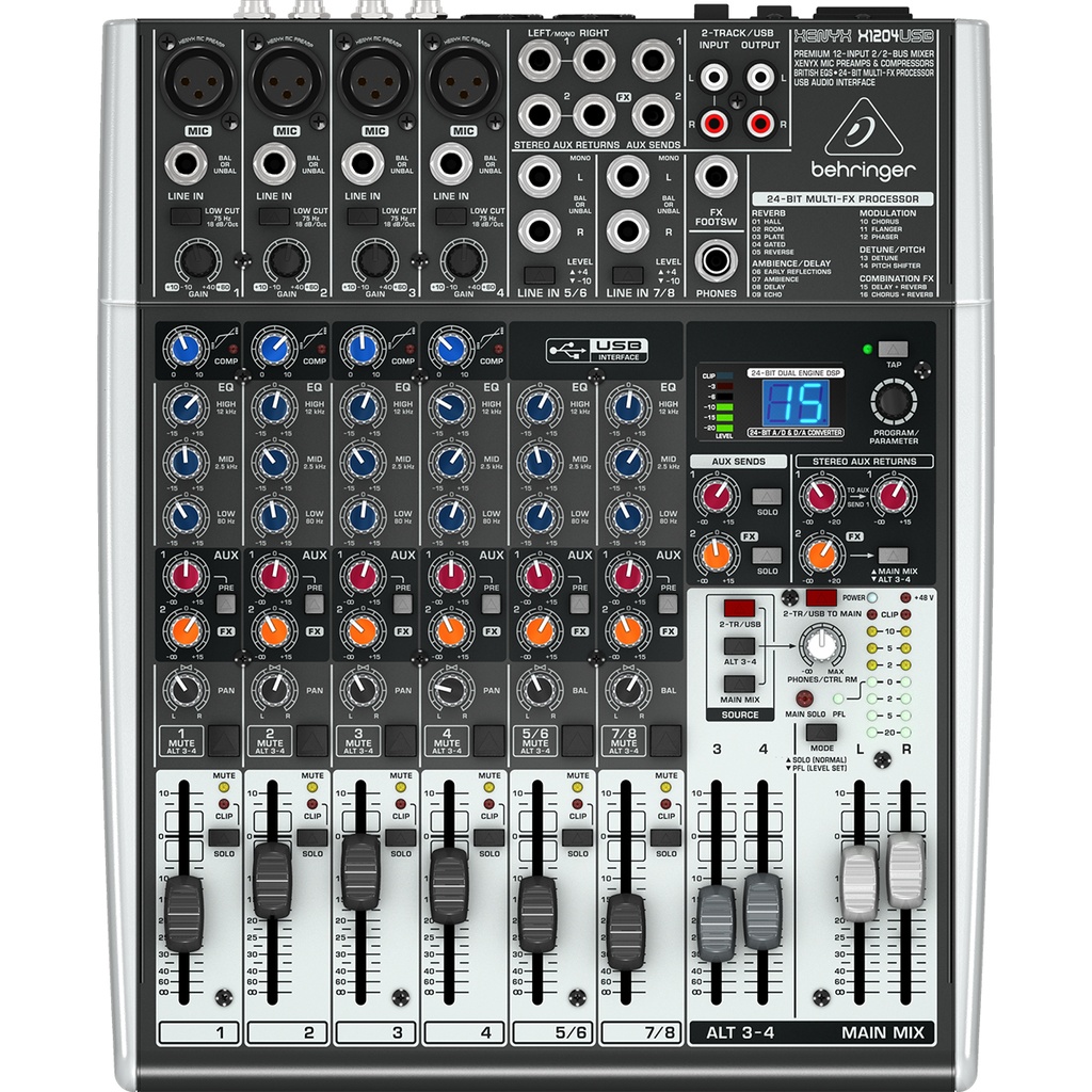 MEZCLADORA BEHRINGER 12CH X1204USB