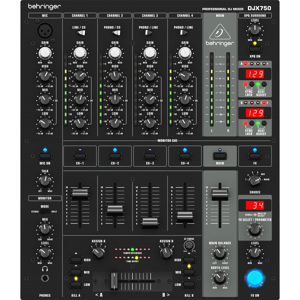 MEZCLADORA BEHRINGER DJ 5CH DJX750