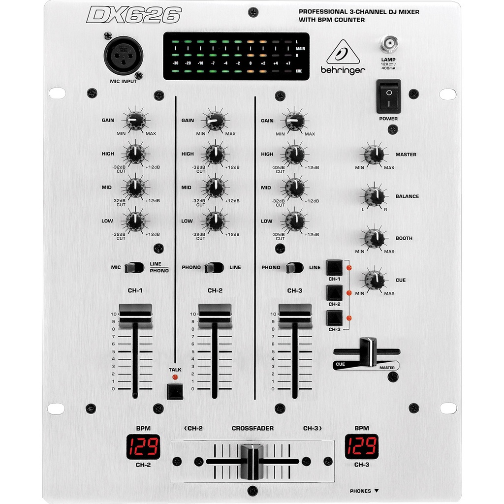 DX626 MEZCLADORA BEHRINGER P/DJ 3CH 
