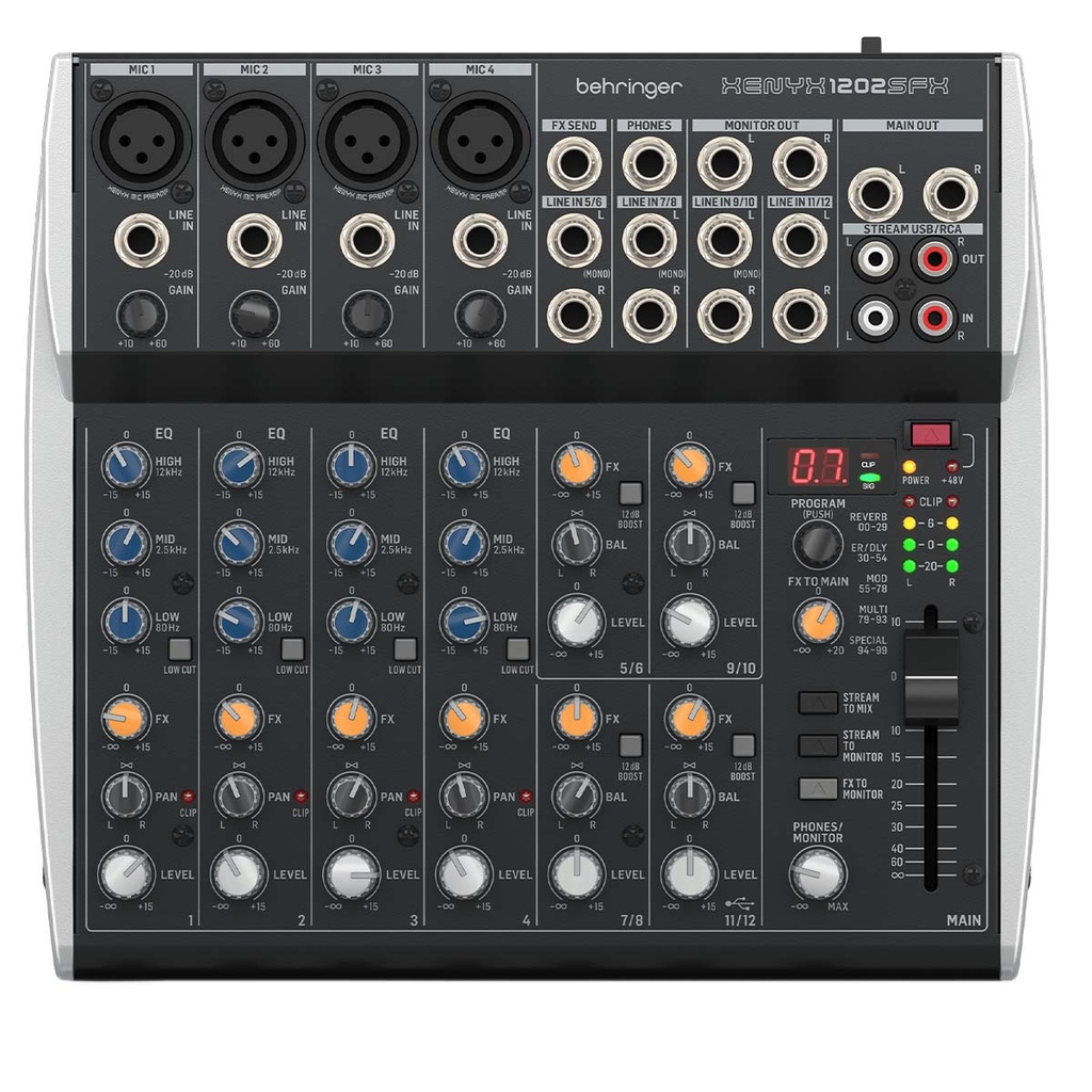MEZCLADORA BEHRINGER ANALOGA 12CH 1202SFX