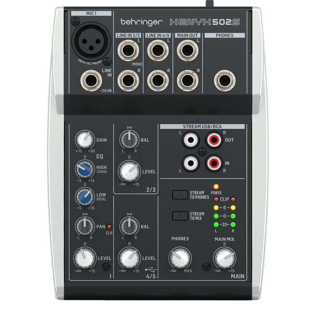 MEZCLADORA BEHRINGER ANALOGA 5CH 502S