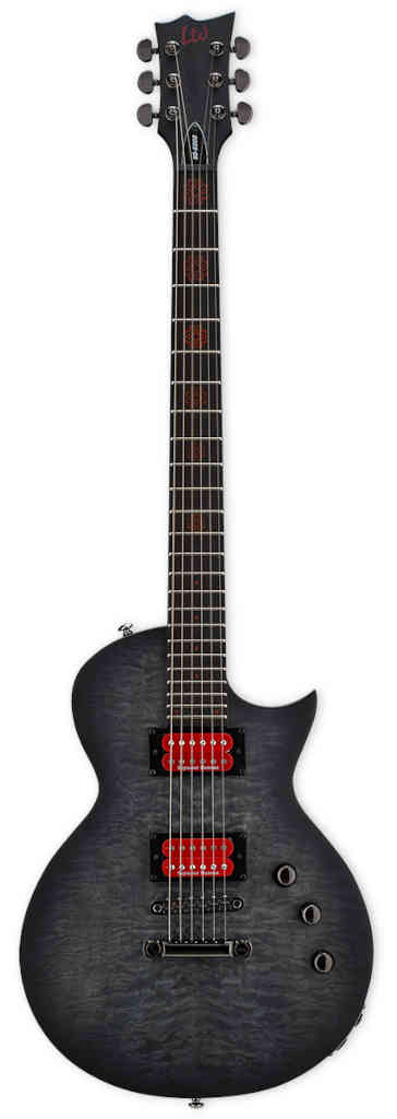 GUITARRA ELECTRICA LTD BB-600 BARITONE SEE THRU BLACK SUNBURST SATIN LBB600BQMSTBLKSB