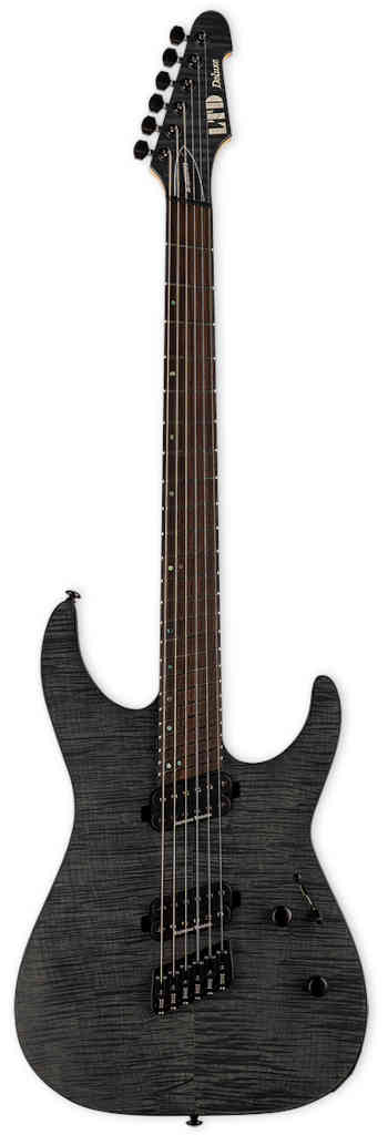 GUITARRA ELECTRICA LTD M-1000 MULTI-SCALE SEE THRU BLACK SATIN LM1000MSFMSTBLKS