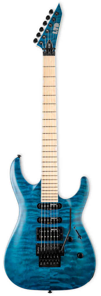 GUITARRA ELECTRICA LTD MH-203QM SEE THRU BLUE LMH203QMSTB