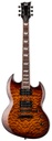 GUITARRA ELECTRICA VIPER-256 DARK BROWN SUNBURST LTD LVIPER256QMDBSB