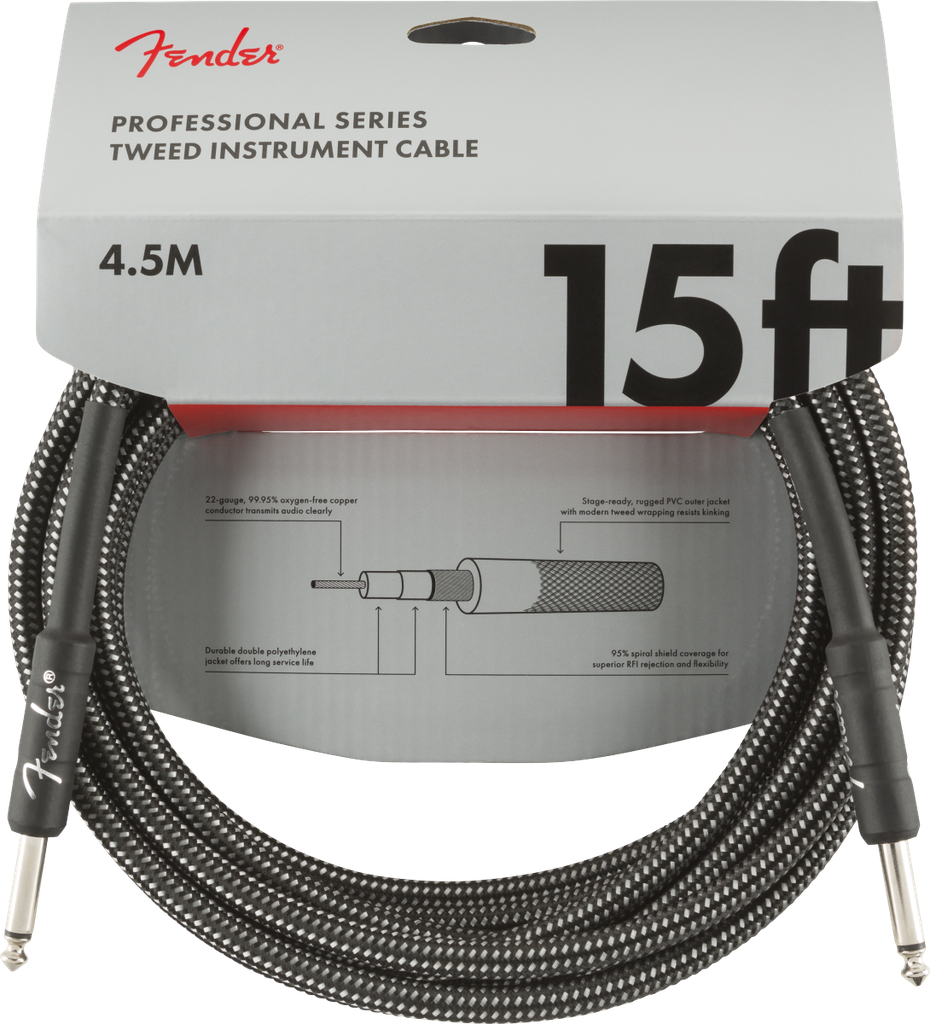 CABLE FENDER PROFESSIONAL TWEED 15' 4.5M 0990820065
