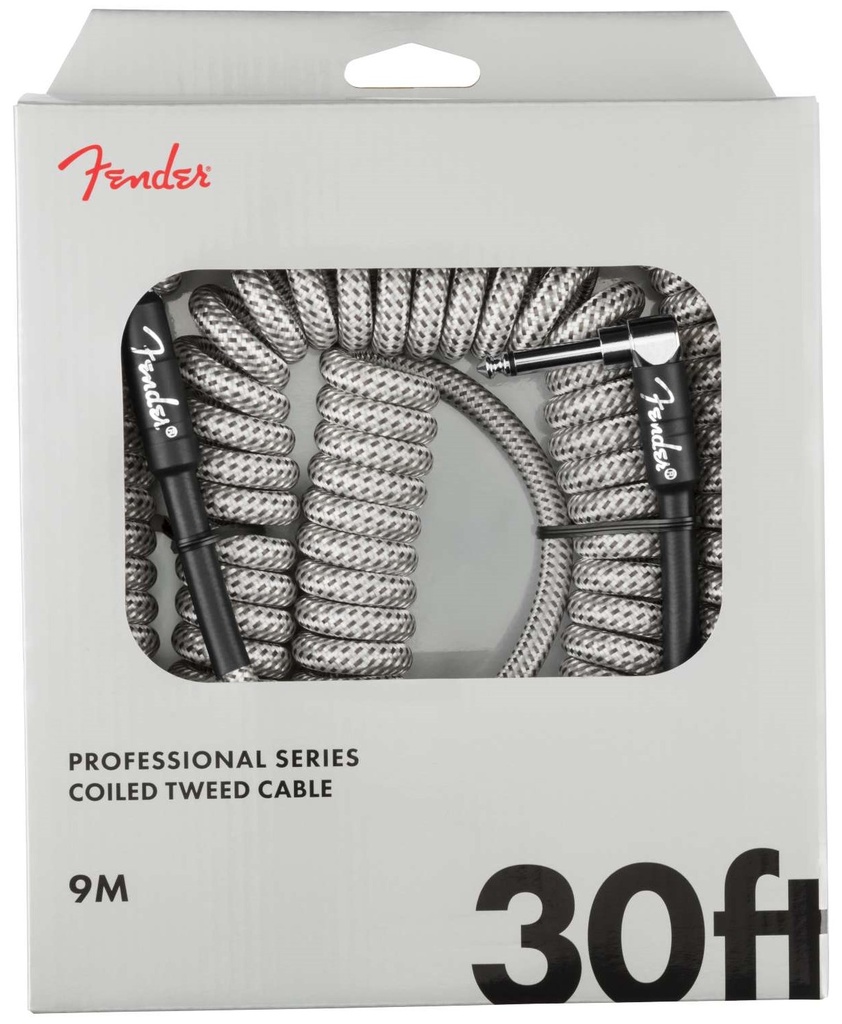 CABLE FENDER PRO SERIES 30 PIES WHITE TWEED 0990823023