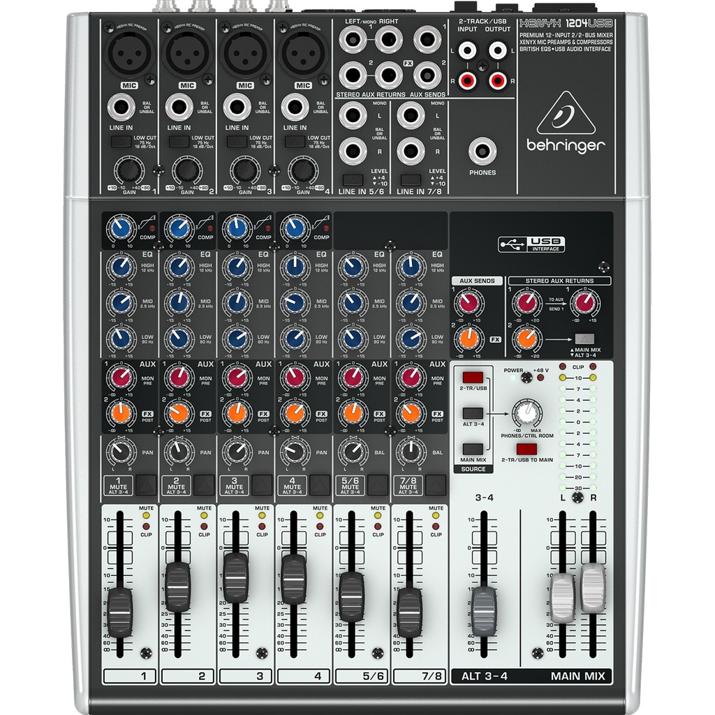 1204USB MEZCLADORA BEHRINGER 12CH EFECTOS 