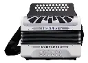Acordeón Hohner "Compadre" FA-SIB-MIB con Funda  Blanco  A48431