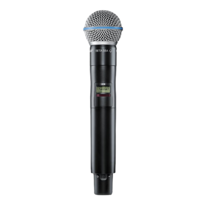 MICROFONO SHURE BETA 58 CON TRANSMISOR AXIENT AD2/B58-G55