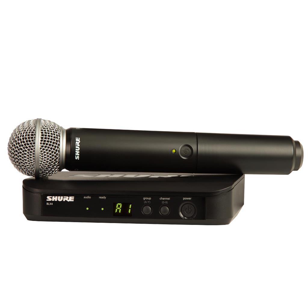 SISTEMA INALÁMBRICO SHURE CON MICRÓFONO DE MANO Y RECEPTOR BLX24/SM58-J11