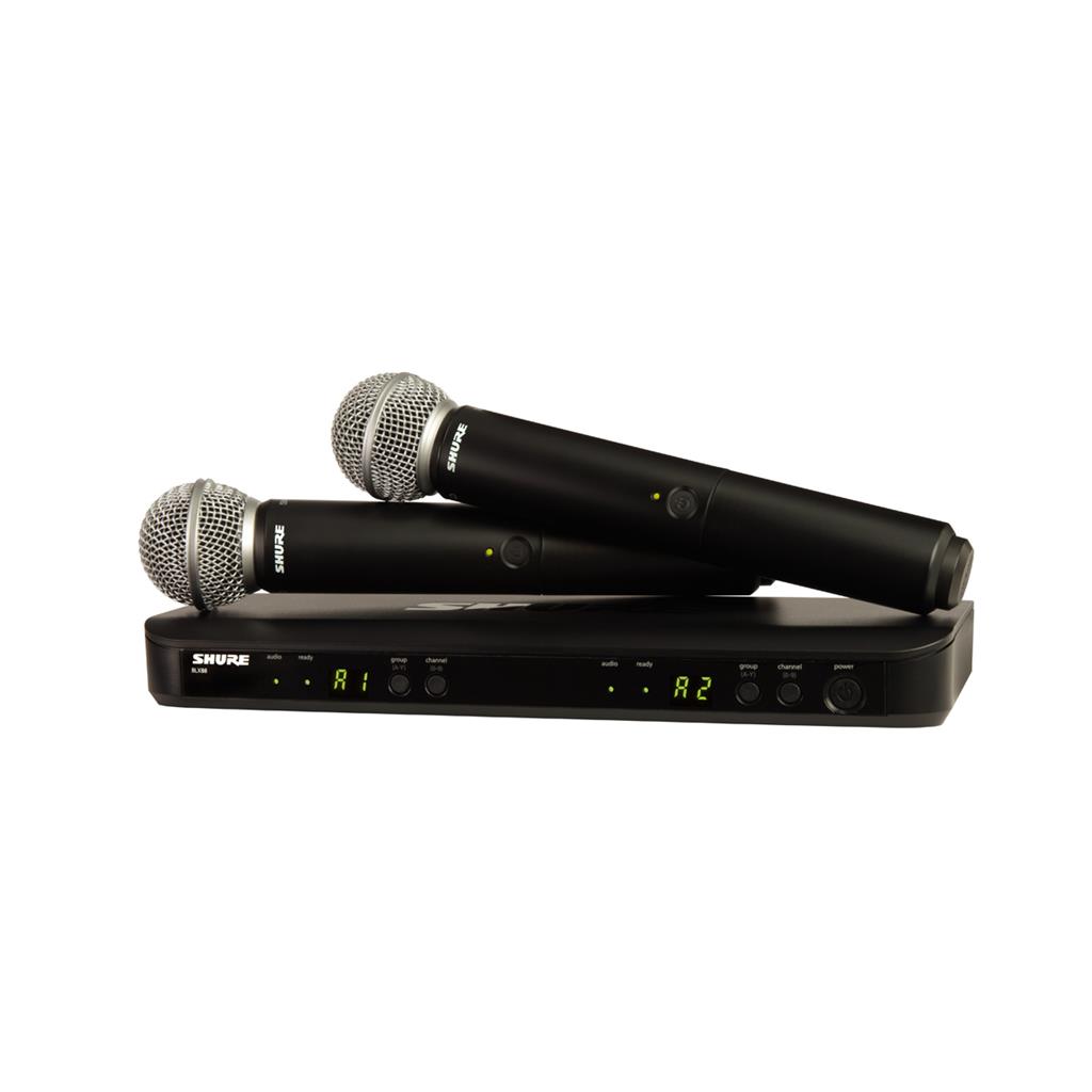SISTEMA INALÁMBRICO DOBLE CON DOS MICRÓFONOS DE MANO SHURE BLX288/SM58-J11