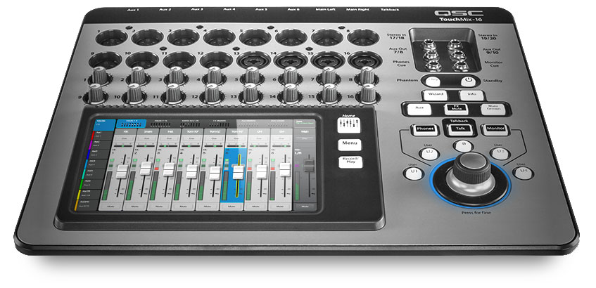 MEZCLADORA QSC DIGITAL DE 16 CANALES TOUCHMIX16