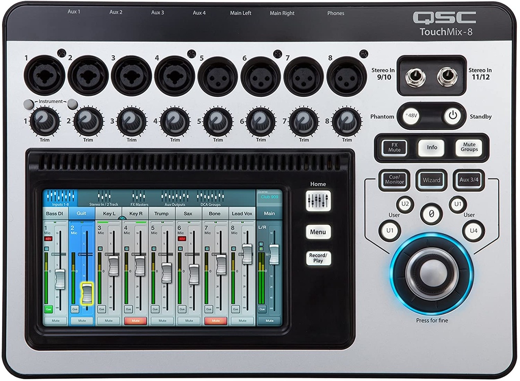 MEZCLADORA QSC DIGITAL DE 8 CANALES TOUCHMIX8