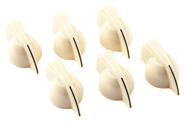 PAQUETE DE 6 PERILLAS FENDER PARA AMPLIFICADOR CHICKEN HEAD CREAM 0058164049