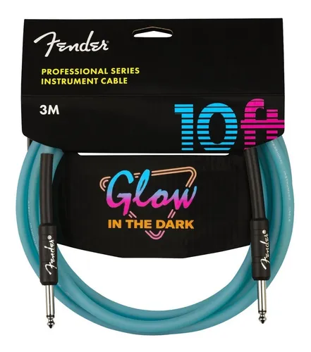 FENDER PROFESSIONAL GLOW-IN-THE-DARK CABLE – 10 FT AZUL (0990810108)