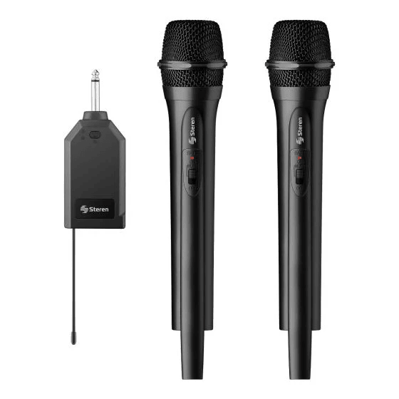SISTEMA DE 2 MICROFONOS INALAMBRICOS STEREN MIC-288