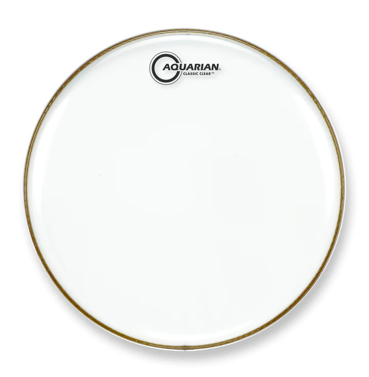 PARCHE AQUARIAN 12" SERIE CLASSIC CLEAR TRANSPARE UNA CAPA CC12