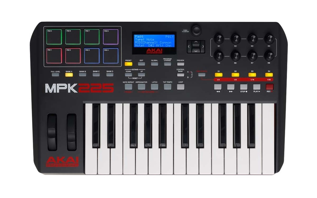 MPK225 CONTROLADOR AKAI USB 25 TECLAS