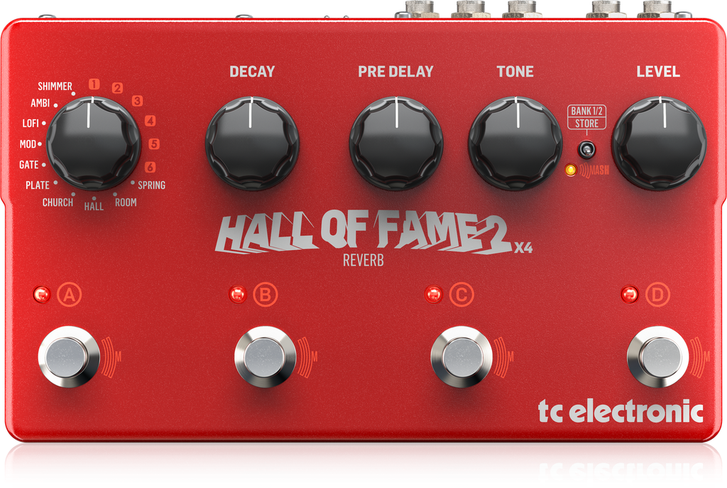 PEDAL TC ELECTRONIC PARA GUITARRA HALL OF FAME 2 X4 REVERB