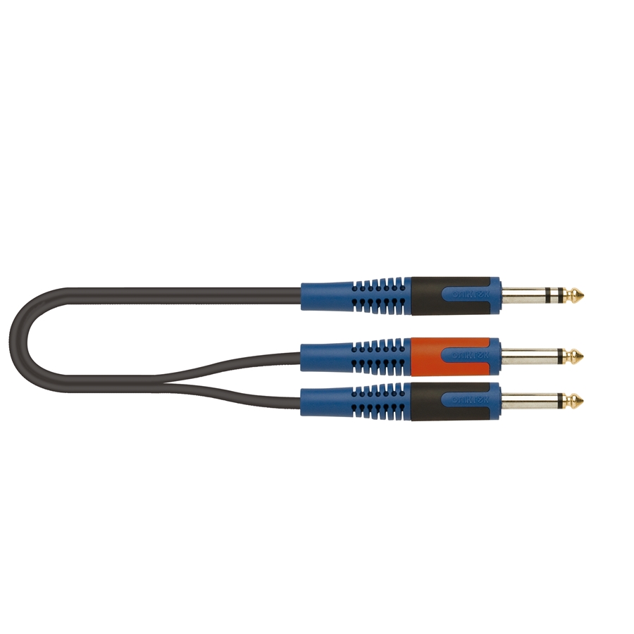 RKSA/100-5Cable Adaptador De Plug 6.3 Stereo A 2Plug Mono Quiklok